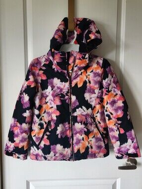 ROXY GIRL DryFlight 10K Floral Ski Snowboard Jacket Girls M 10